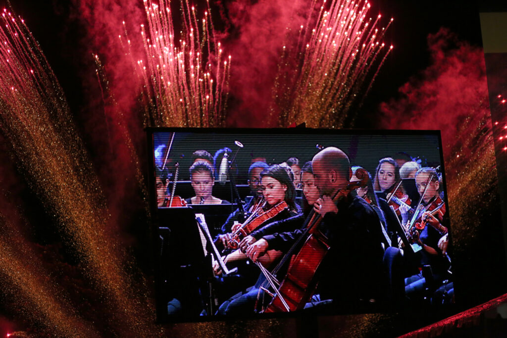UMBC Symphony Orchestra performs "Firebird" at the 50th anniversary finale.