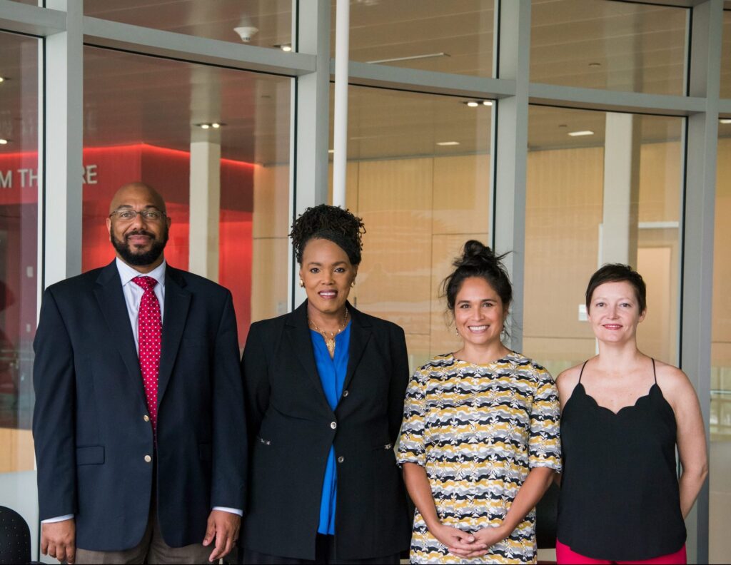 (L to R) Bediako, Bankole-Medina, Runstedtler, King. Photo by Marlayna Demond '11.